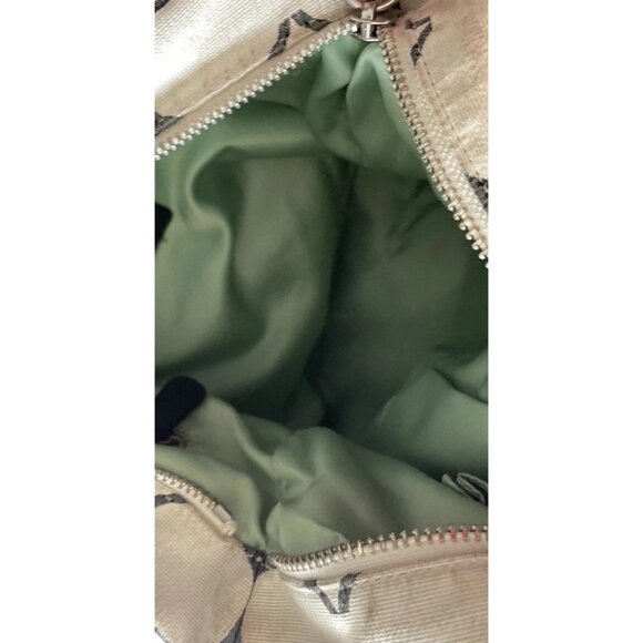 Vintage Coach Canvas Classic Logo Women’s Tote Shoulder Bag Green Mint Interior - Picture 16 of 16